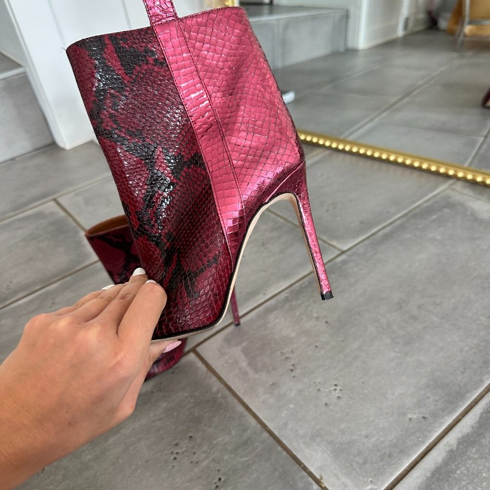 Paris Texas Metallic Snakeskin-Embossed Booties EU 39 - Picture 9 of 11